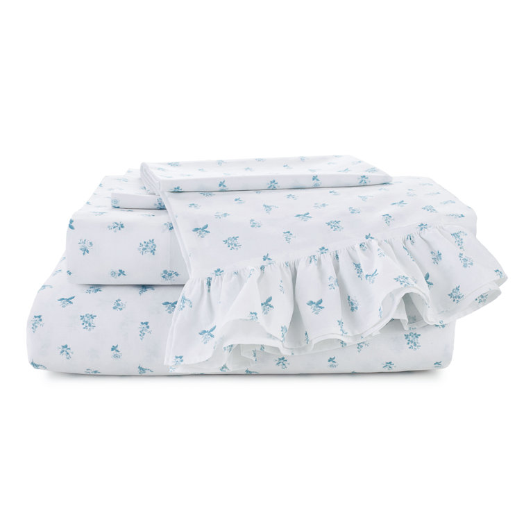 Birch Lane™ Kinley Floral 100 Cotton Percale Sheet Set & Reviews Wayfair